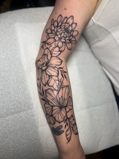 Explore angel name tattoo ideas, creative tattoo ideas in Cincinnati, available at Sisters Tattoo