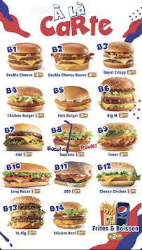 Restaurant américain 442 Burger (Les Ulis ) à Les Ulis (la carte)