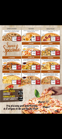 Menu / carte de chrono Pizza à Limay