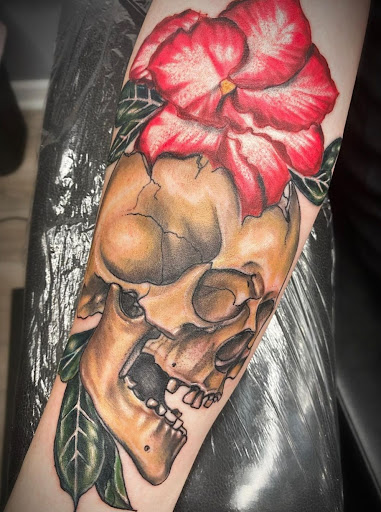 Explore female half sleeve tattoo ideas, creative tattoo ideas in Towson, available at Layer 3 Collective