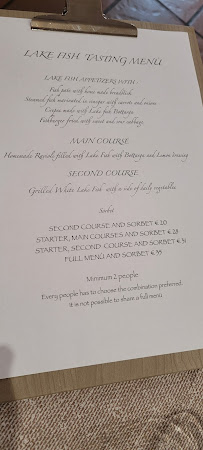 Ittiturismo Ristorante Mella à Bellagio carte