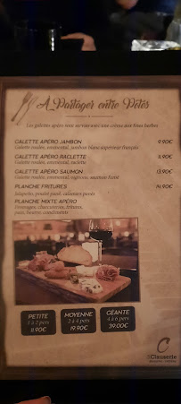 Restaurant La clauserie, Brasserie Creperie à Val de Briey (la carte)