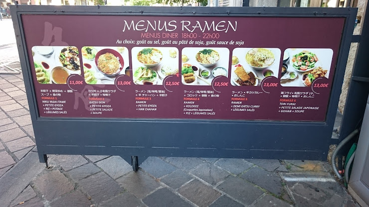 menu du Restaurant de nouilles (ramen) Restaurant Kyushu Ramen à Grenoble