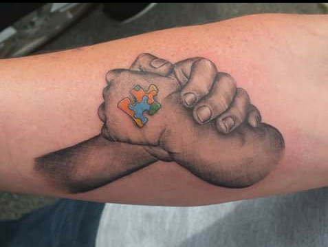 Explore knee scar tattoo ideas, creative tattoo ideas in Saint Marys, available at Empire Tattoo