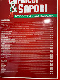 Menu / carte de Capricci & Sapori à Milazzo