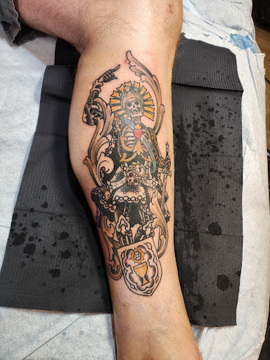 Explore female face tattoo ideas, creative tattoo ideas in Covington, available at Illuminaut Tattoo