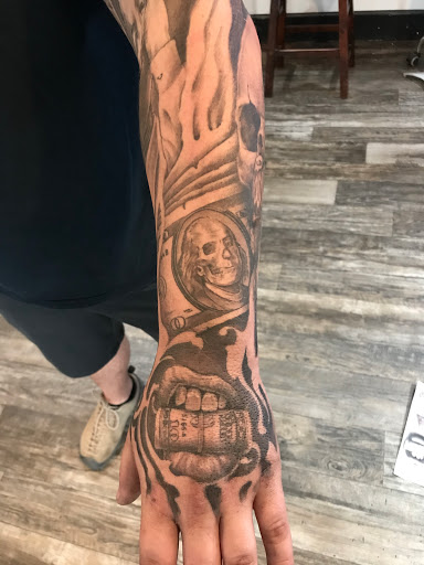 Explore top of foot tattoo ideas, creative tattoo ideas in Sunbury, available at Absinthe Tattoo