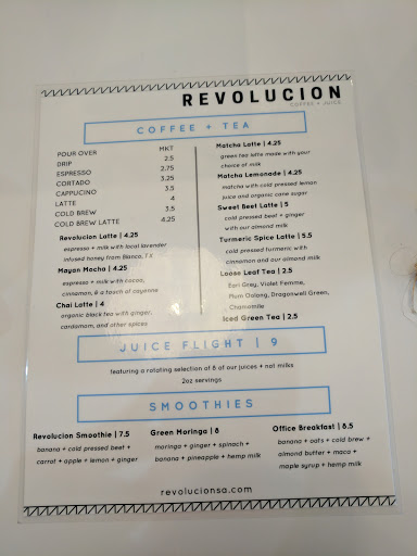 Health Food Restaurant «Revolucion Coffee + Juice», reviews and photos, 7959 Broadway St #500, San Antonio, TX 78209, USA