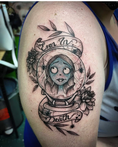 Explore tattoo ideas space liquid tattoo, creative tattoo ideas in Vancouver, available at Studio X Tattoos & Piercings