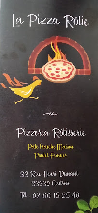 Carte du La pizza rôtie à Coutras