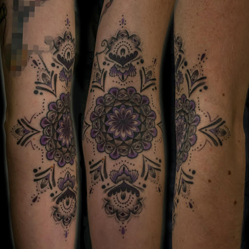 Explore art nouveau tattoo ideas, creative tattoo ideas in Scipio Center, available at Ace of Wands Private Tattoo & Tarot Studio . Appointment Only