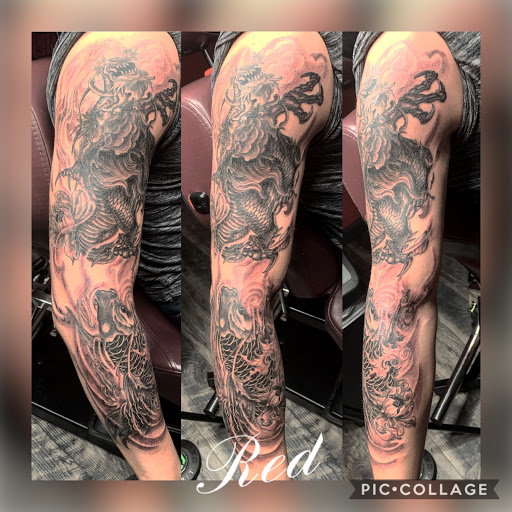 Explore outdoor tattoo ideas for men, creative tattoo ideas in New York, available at Redink Tattoo Studio