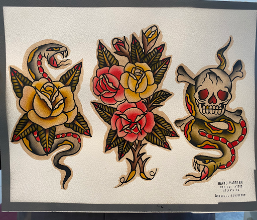 Explore camera tattoo ideas, creative tattoo ideas in Atlanta, available at Big Cat Tattoo