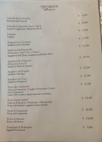La Cantinaccia del Popolo à Sorrento menu