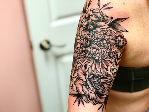 Explore buffalo tattoo ideas, creative tattoo ideas in Batavia, available at The Pretty Pin-Up Tattoo Parlor