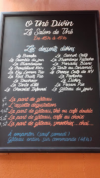 Restaurant O Thé Divin à Toulouse (la carte)