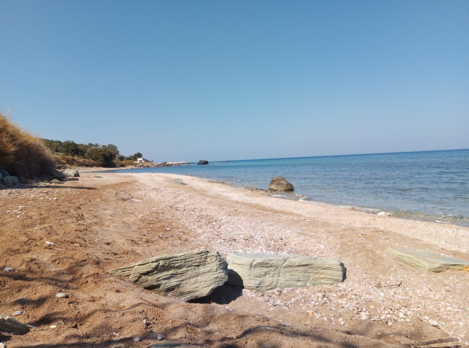 Foto av Polydendri beach med turkos rent vatten yta