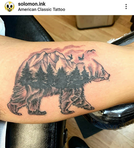 Explore crime scene tattoo ideas, creative tattoo ideas in Newport News, available at American Classic Tattoo