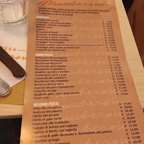 Menu / carte de Bottega Maccheroni à Rome