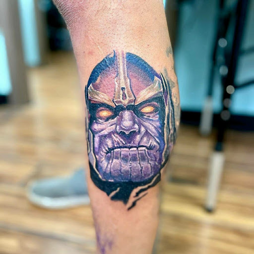 Explore hippie tattoo ideas, creative tattoo ideas in Calhoun, available at A Sailors Grave Tattoo Parlor