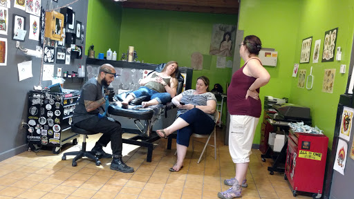 Explore tattoo ideas on the thigh, creative tattoo ideas in Taos, available at Muerte Tattoo Taos