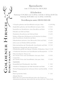 Carte du Hans Müller Gasthof zum Goldenen Hirschen GmbH & Co. à Burgthann