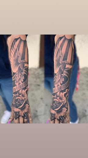 Explore couple tattoos ideas gallery, creative tattoo ideas in Orange, available at Ink Activitiez Tattoo