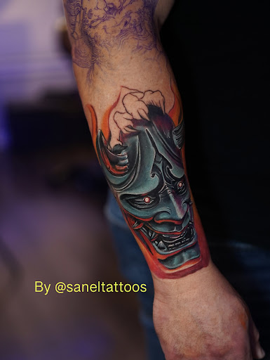 Explore 2 dog tattoo ideas, creative tattoo ideas in North Brunswick, available at Orpheus Tattoo Studio