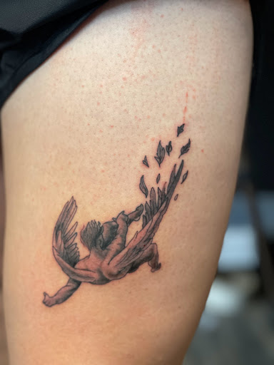 Explore suicide tattoos ideas, creative tattoo ideas in Goose Creek, available at Red Kirin Tattoo