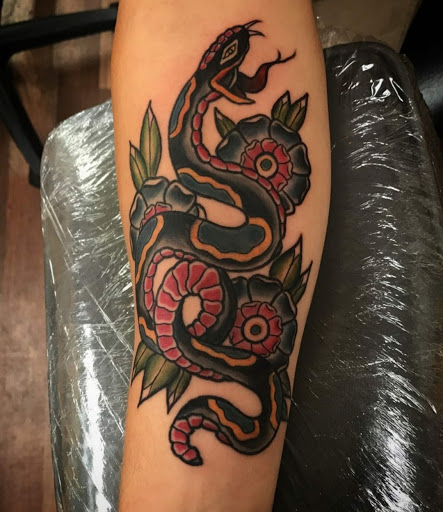 Explore bowhunting tattoo ideas, creative tattoo ideas in Stockton, available at THE PIRATES LOUNGE TATTOO PARLOR
