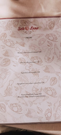 Restaurant Ristorante Pizzeria Sole Luna à Velletri (la carte)
