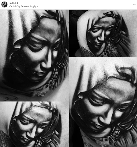 Explore cookie monster tattoo ideas, creative tattoo ideas in Concord, available at Capital City Tattoo LLC