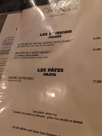 Chez Nous à Aix-en-Provence menu