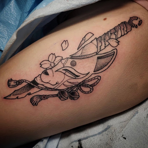 Explore anarchy tattoo ideas, creative tattoo ideas in Libertyville, available at Lucky Seven Tattoo