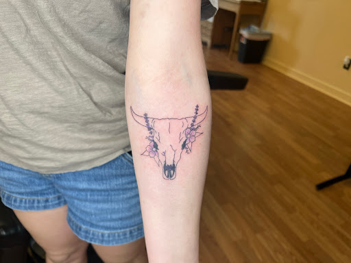 Explore family initials tattoo ideas, creative tattoo ideas in Harrisonburg, available at Liberty Street Tattoos