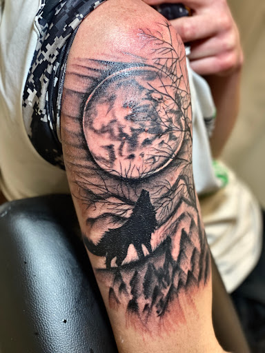 Explore female face tattoo ideas, creative tattoo ideas in Moundsville, available at Cherry Haze Tattoo