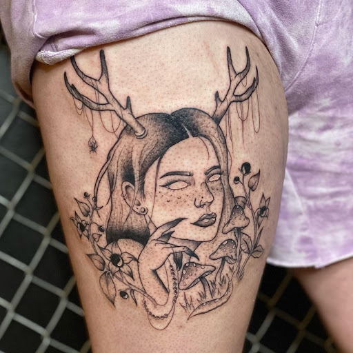 Explore fire force tattoo ideas, creative tattoo ideas in Buffalo, available at True Gloom Tattoo Studio