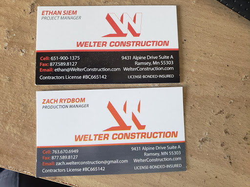 Contractor «Welter Construction», reviews and photos, 9431 Alpine Dr Suite A, Ramsey, MN 55303, USA