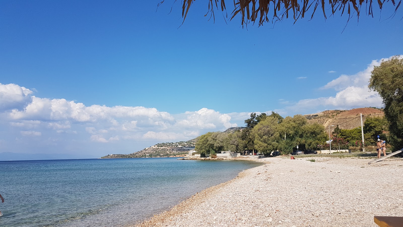 Photo of Megara beach with light fine pebble surface