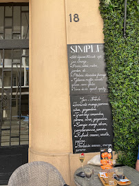 Menu du SIMPLE Épicerie fine à Nice