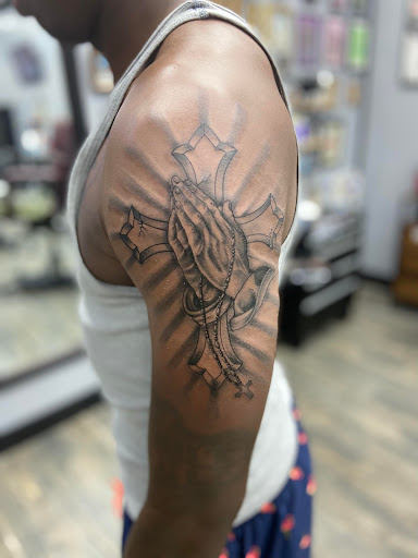Explore daughter portrait tattoo ideas, creative tattoo ideas in El Paso, available at American Tattoo Society of Ft Bliss