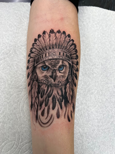 Explore outdoorsman tattoo ideas, creative tattoo ideas in Vancouver, available at Headstrong Tattoo Studio & Piercing