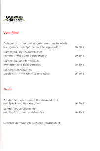 Menu du Landgasthaus Döbraberg à Schwarzenbach am Wald
