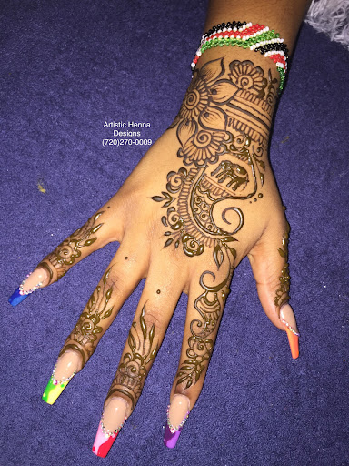 Explore girly hand tattoos ideas, creative tattoo ideas in Littleton, available at Artistic Henna Designs