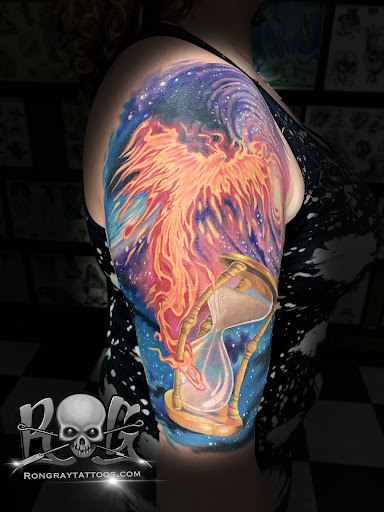 Explore shoulder sleeve tattoo ideas, creative tattoo ideas in Ormond Beach, available at Tropical Tattoo Inc