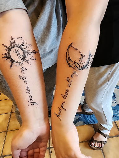 Explore never give up tattoo ideas, creative tattoo ideas in Minocqua, available at Walking Arts Tattoos