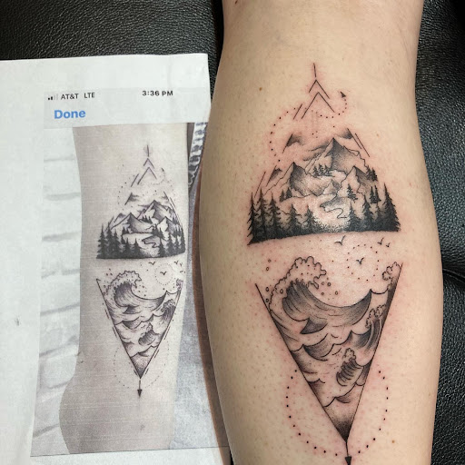 Explore tattoo ideas for men shoulder, creative tattoo ideas in Williamsburg, available at Relentless Ink