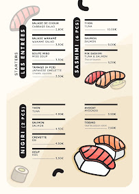 Menu / carte de Taste Thé x Omura Sushi à Nice