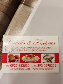 Coltello & Forchetta di Sergio Stagno à Porto Empedocle menu