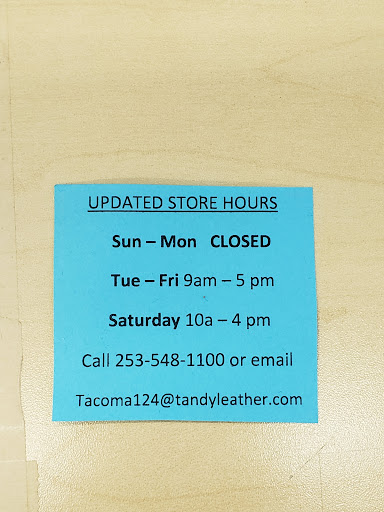 Craft Store «Tandy Leather Tacoma-124», reviews and photos, 13819 Pacific Ave S, Tacoma, WA 98444, USA